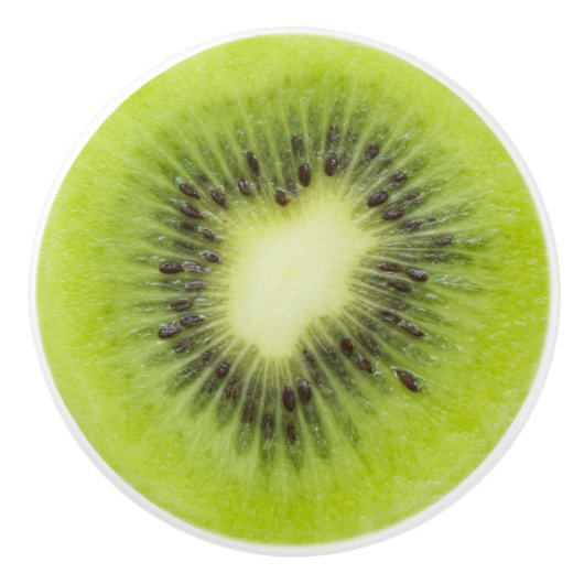 Frische Kiwi. Runde Scheibenahaufnahme Keramikknauf (Vorderseite)