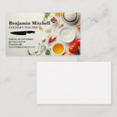 Frische Kochzutaten | Kochen Visitenkarte (Vorne/Hinten)