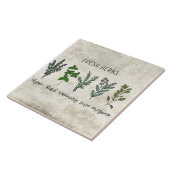 Frische Kräuter Thyme Basil Rustikales Bauernhaus Fliese (Seite)