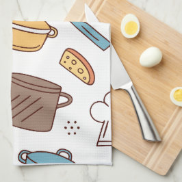 Frische Küche Doodle Muster Handtuch