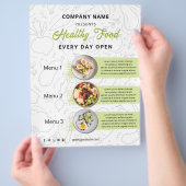 Frische Küche , Restaurant mit gesundem Catering Flyer (Hand)