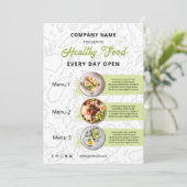 Frische Küche , Restaurant mit gesundem Catering Menükarte (Stehend Vorderseite)