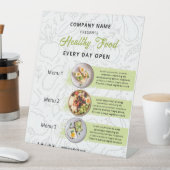 Frische Küche , Restaurant mit gesundem Catering Sockelschild (In Situ)