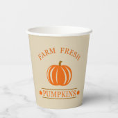 Frische Kürbis fallen Herbst Pappbecher (Rückseite)