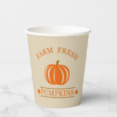 Frische Kürbis fallen Herbst Pappbecher (Vorderseite)