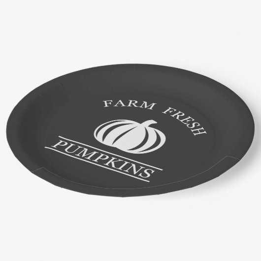 Frische Kürbis fallen Herbst Pappteller (Schrägansicht)