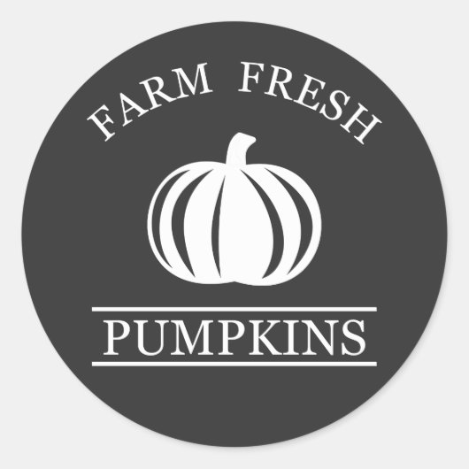 Frische Kürbis fallen Herbst Runder Aufkleber (Vorderseite)