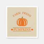 Frische Kürbis fallen Herbst Serviette (Vorderseite)