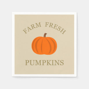 Frische Kürbis fallen Herbst Serviette