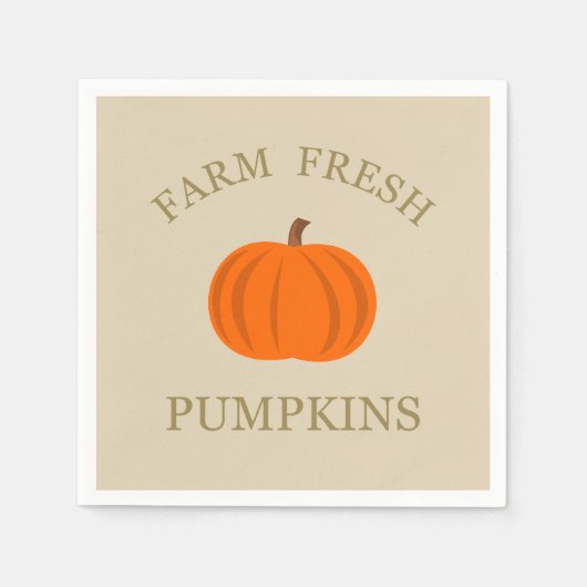 Frische Kürbis fallen Herbst Serviette (Vorderseite)