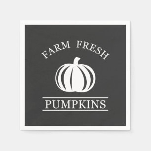 Frische Kürbis fallen Herbst Serviette