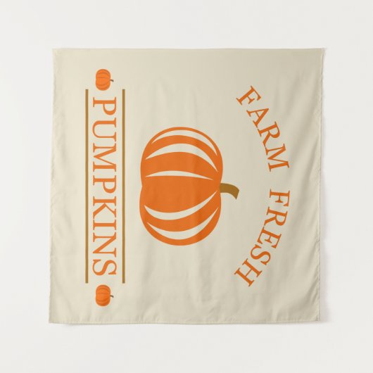 Frische Kürbis fallen Herbst Wandteppich (Vorderseite (Horizontal))