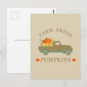 Frische Kürbis Wasserfarbenfall Herbst Postkarte (Vorne/Hinten)