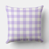 Frische Landlavendel-Gingham-Muster Kissen (Rückseite)
