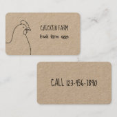 Frische landwirtschaftliche Eier Bio Hühnerhenne Visitenkarte (Vorne/Hinten)
