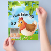 Frische landwirtschaftliche Eier Business Promotio Flyer (Hand)