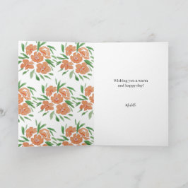 Frische lebendige florale Wasserfarben-Muster Karte
