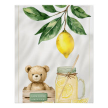 Frische Lemon Babydusche Wand an Wand