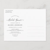 Frische Lemon Bridal Dusche Einladung Postkarte (Rückseite)