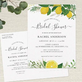 Frische Lemon Bridal Dusche Einladung Postkarte