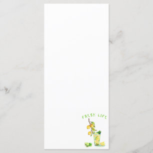 Frische Lemon Juice Cool Drink Lemonade Sommermenü Menükarte