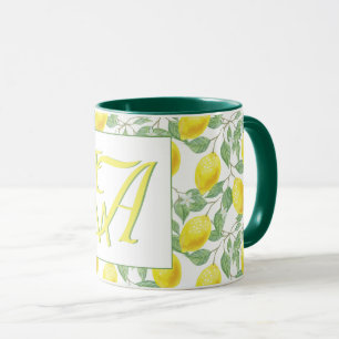 Frische Lemonenbaum-Monogramm-Dekor-Geschenke für  Tasse