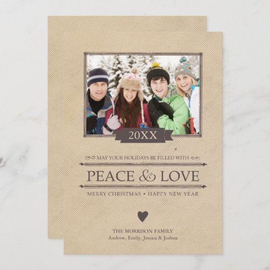 Frische Liebe Weihnachten Foto Flat Card (Vorne/Hinten)