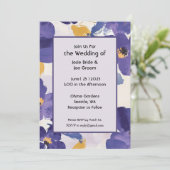 Frische lila Blume Einladung (Stehend Vorderseite)