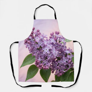 Frische lila Fliederblüten Frühlingsfloristik Schürze