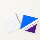 Frische Lila, hellblaue Streifen Notizblock (Innenseite)