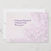 Frische lila Lila auf Textur Einladung (Rückseite)