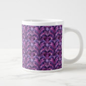 Frische Lila Tones Art Deco Jumbo Keramik Tasse (Rechts)