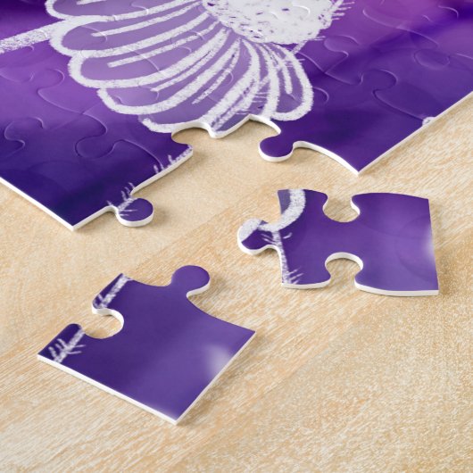 Frische Lila und violette Blume Kunst, Dichtung un Puzzle (Seite)