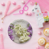 Frische Lilien an der alten Spitze Pappteller (Party)