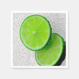 Frische Limone Frucht-funkelndes Wasser Serviette