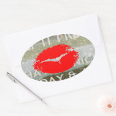 Frische Lippen, Vibes aufblähen: 'Behalt It Fresh Ovaler Aufkleber (Umschlag)