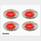 Frische Lippen, Vibes aufblähen: 'Behalt It Fresh Ovaler Aufkleber (Blatt)