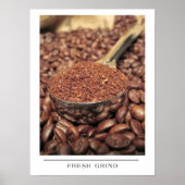 Frische Mahlung - Sende Kaffee-Kunst Poster (Vorne)