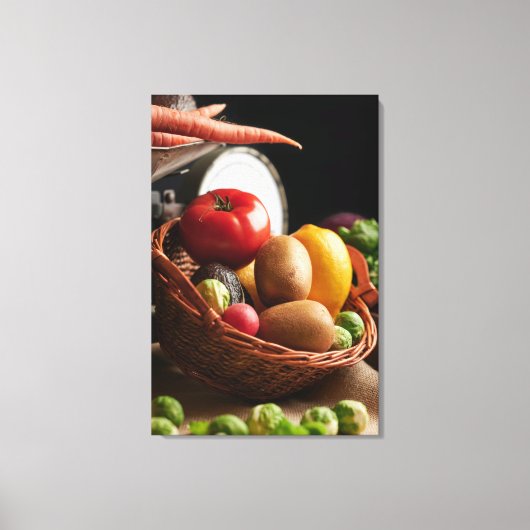 Frische Marktbilder auf Leinwand (Vorderseite)