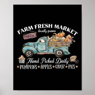 Frische Marktpumpen Äpfel Erntedank Aut Poster