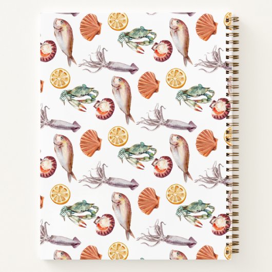 Frische Meeresfrüchte - individuelles Rezept Buch (Rückseite)