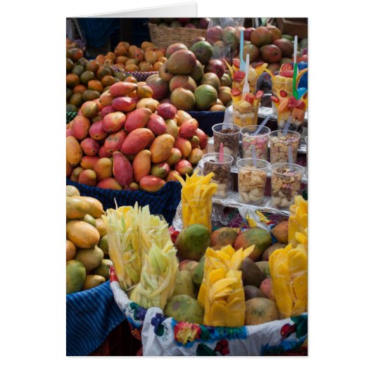 Frische Melonen Ananas Grußkarte (Vorne)