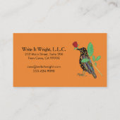 Frische mexikanische Folklorekunst Oaxacan Crow & Visitenkarte (Rückseite)