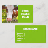 Frische Milch Visitenkarte (Vorne/Hinten)