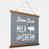 FRISCHE MILCH WANDTEPPICH MIT HOLZRAHMEN (Gewinkelt)