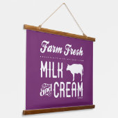FRISCHE MILCH WANDTEPPICH MIT HOLZRAHMEN (Gewinkelt)