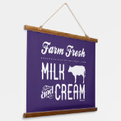 FRISCHE MILCH WANDTEPPICH MIT HOLZRAHMEN (Gewinkelt)