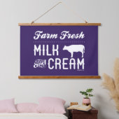 FRISCHE MILCH WANDTEPPICH MIT HOLZRAHMEN (Schlafzimmer)