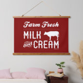 FRISCHE MILCH WANDTEPPICH MIT HOLZRAHMEN (Schlafzimmer)