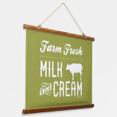 FRISCHE MILCH WANDTEPPICH MIT HOLZRAHMEN (Gewinkelt)